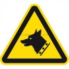 Warnung vor Wachhund nach ISO 7010 (W 013)