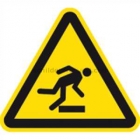 Warnung vor Hindernissen am Boden nach ISO 7010 (W 007)