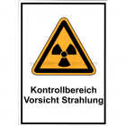 Kombischild Kontrollbereich Vorsicht Strahlung