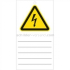Anhängeschilder: Vorsicht vor gefährlicher elektrischer Spannung