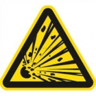 Warnung vor explosionsgefährlichen Stoffen nach ISO 7010 (W 002)