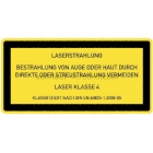 Laser Klasse 4 - Laserstrahlung - Bestrahlung von Auge oder Haut durch direkte oder Streustrahlung vermeiden  