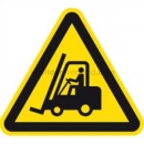 Warnschilder nach DIN EN ISO 7010 und ASR A 1.3 (2013): Warnung vor Flurförderzeugen nach ISO 7010 (W 014)