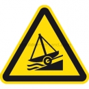 Gefahrenschilder: Warnung vor Slipanlage nach ISO 20712-1 (WSW 002)