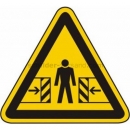 Warnschilder nach BGV A8 und ASR A 1.3 (2007): Warnung vor Quetschgefahr (BGV A8 W 23)