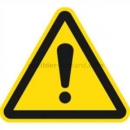 Gefahrenschilder: Warnung vor einer Gefahrenstelle nach ISO 7010 (W 001)
