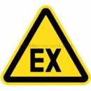 Gefahrenschilder: Warnung vor explosionsfähiger Atmosphäre nach ISO 7010 (D-W 021)