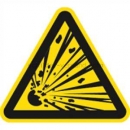 Gefahrenschilder: Warnung vor explosionsgefährlichen Stoffen nach ISO 7010 (W 002)