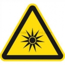 Gefahrenschilder: Warnung vor optischer Strahlung nach ISO 7010 (W 027)