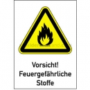 Gefahrenschilder: Kombischild Vorsicht! Feuergefährliche Stoffe