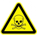 Gefahrenschilder: Warnung vor giftigen Stoffen reflektierend