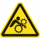 Gefahrenschilder: Warnung vor ungewolltem Einzug (BGV A8 W 40)